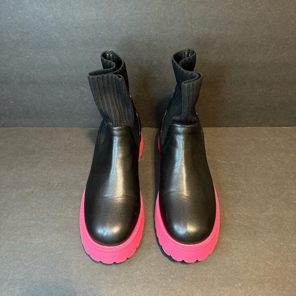 Black with Pink Bottoms Ankle Boots - Picture 3 of 5